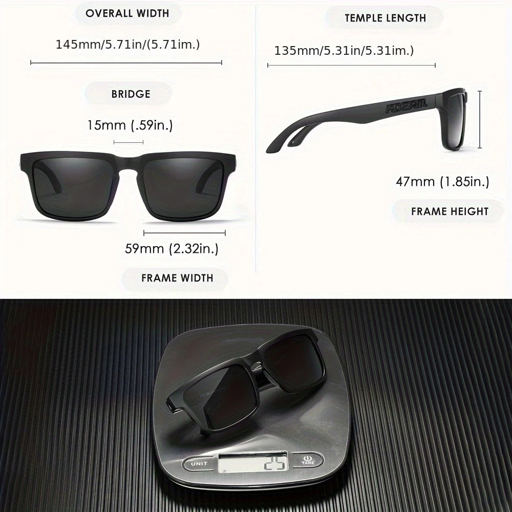 Lunettes de soleil carré pour hommes