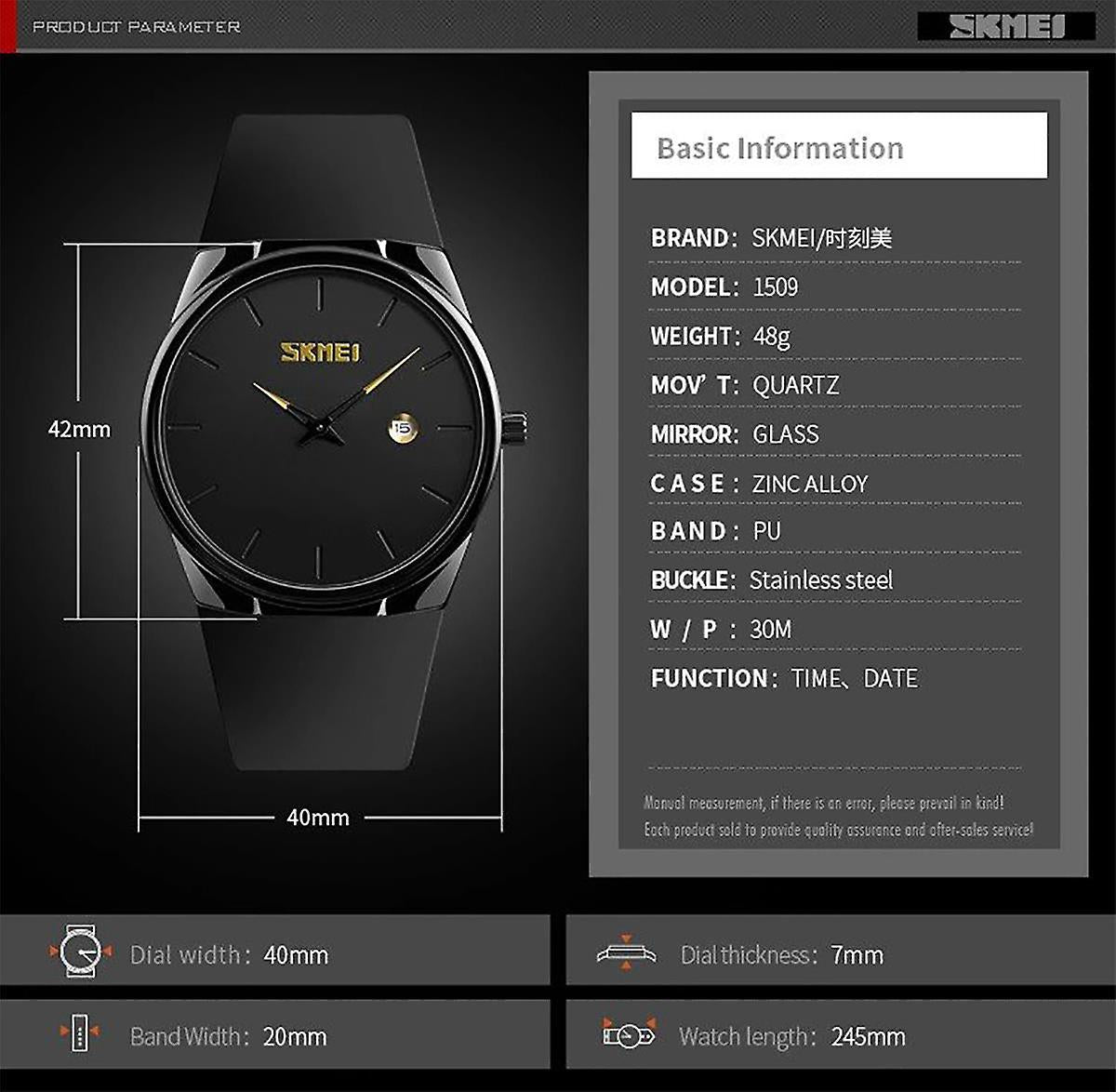 Montre étanche pour hommes