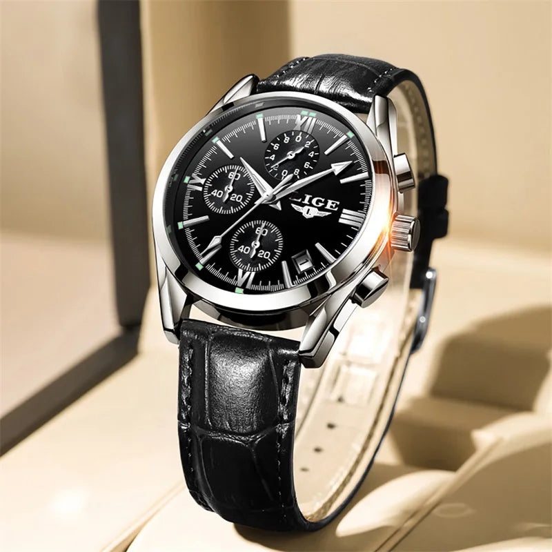 Montre nouvelle mode à quartz avec bracelet en cuir
