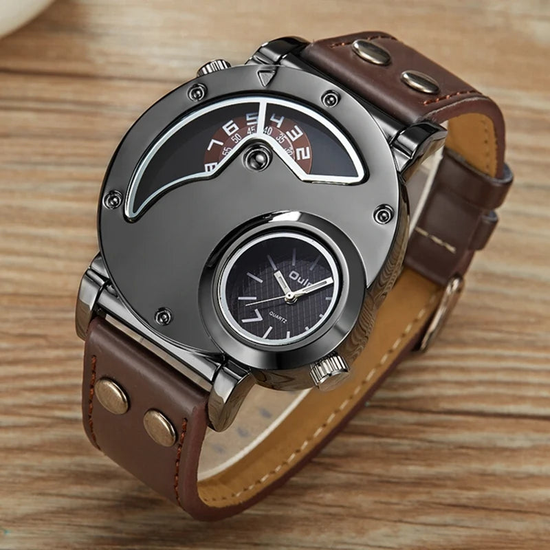 Montre de luxe à double temps pour hommes