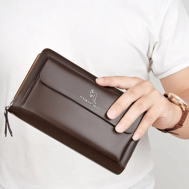 Sac à main de luxe en cuir Pu pour homme