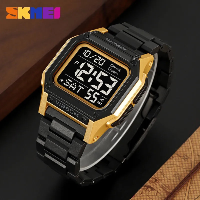 Montre électronique étanche pour homme