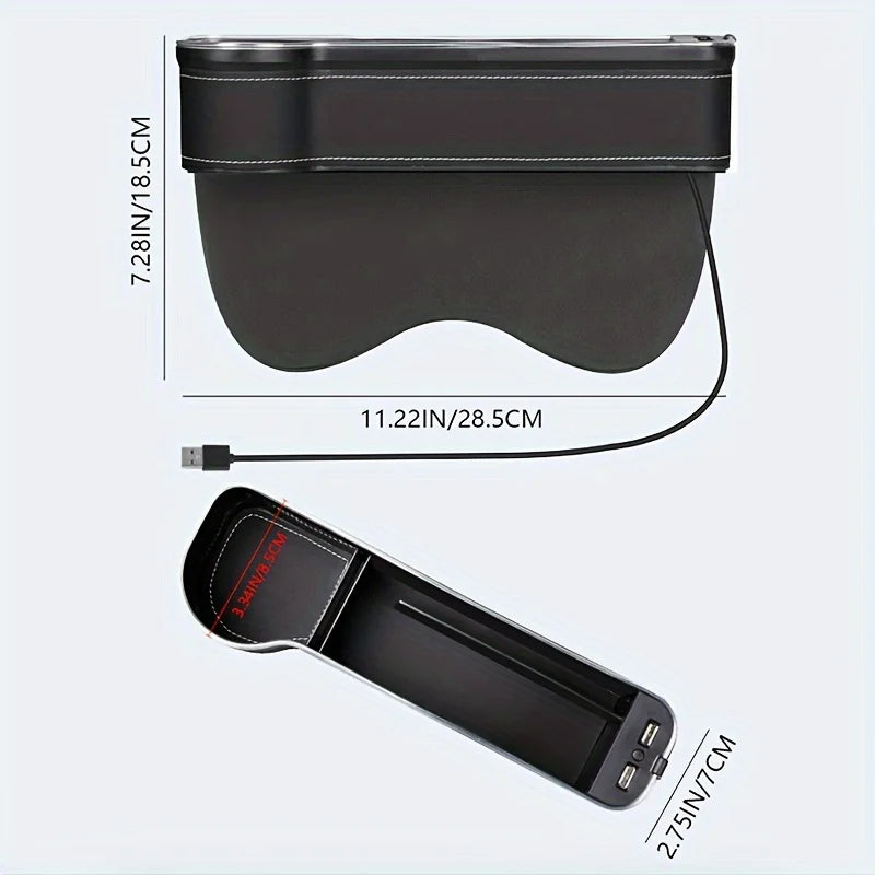Accessoire Auto LED Porte-Gobelet, Rangement et Chargeur USB