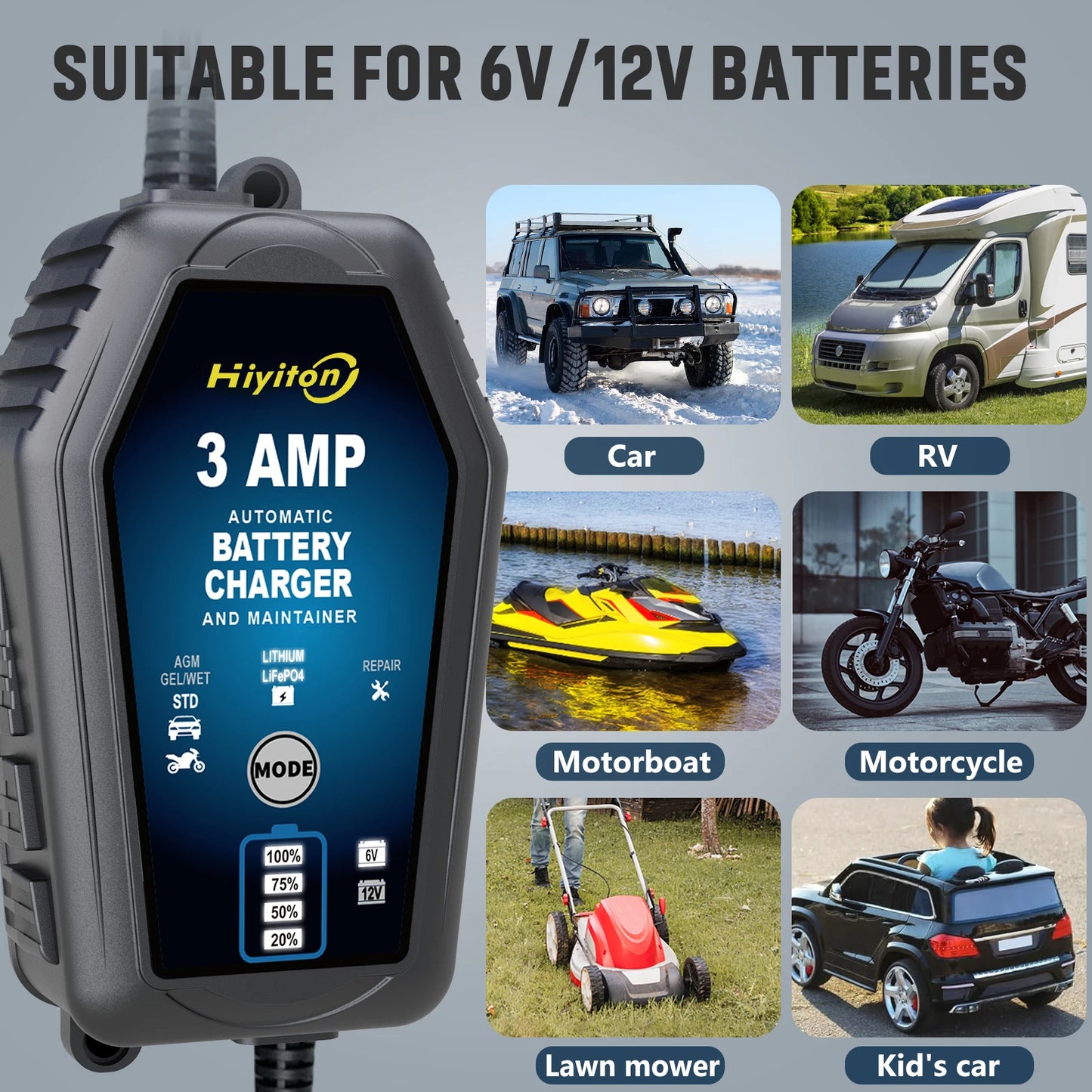 Chargeur de batterie intelligent pour voiture