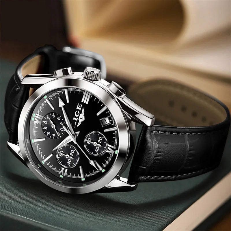 Montre nouvelle mode à quartz avec bracelet en cuir
