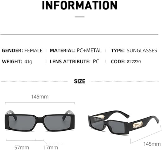Lunettes de soleil carrées de luxe