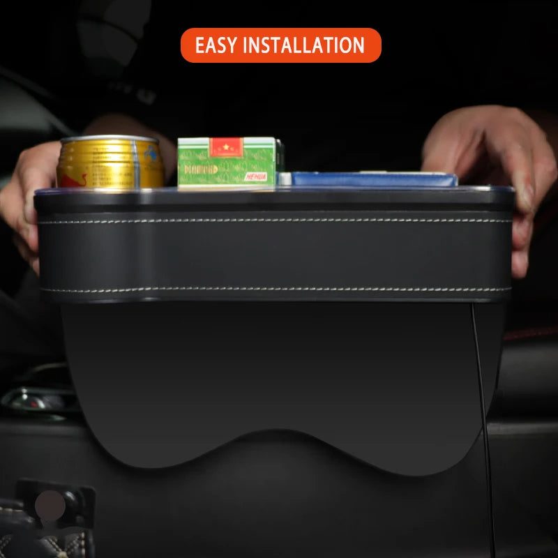 Accessoire Auto LED Porte-Gobelet, Rangement et Chargeur USB