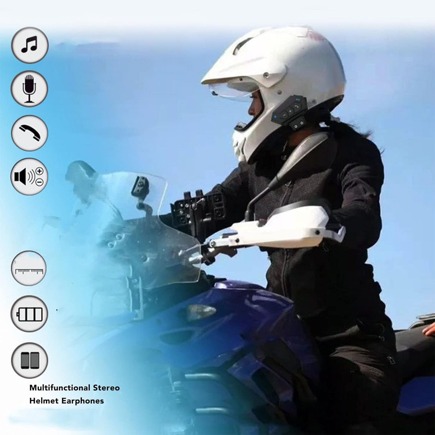 Casque Bluetooth pour Casque de Moto BT12 ( pas avec le casque de moto )