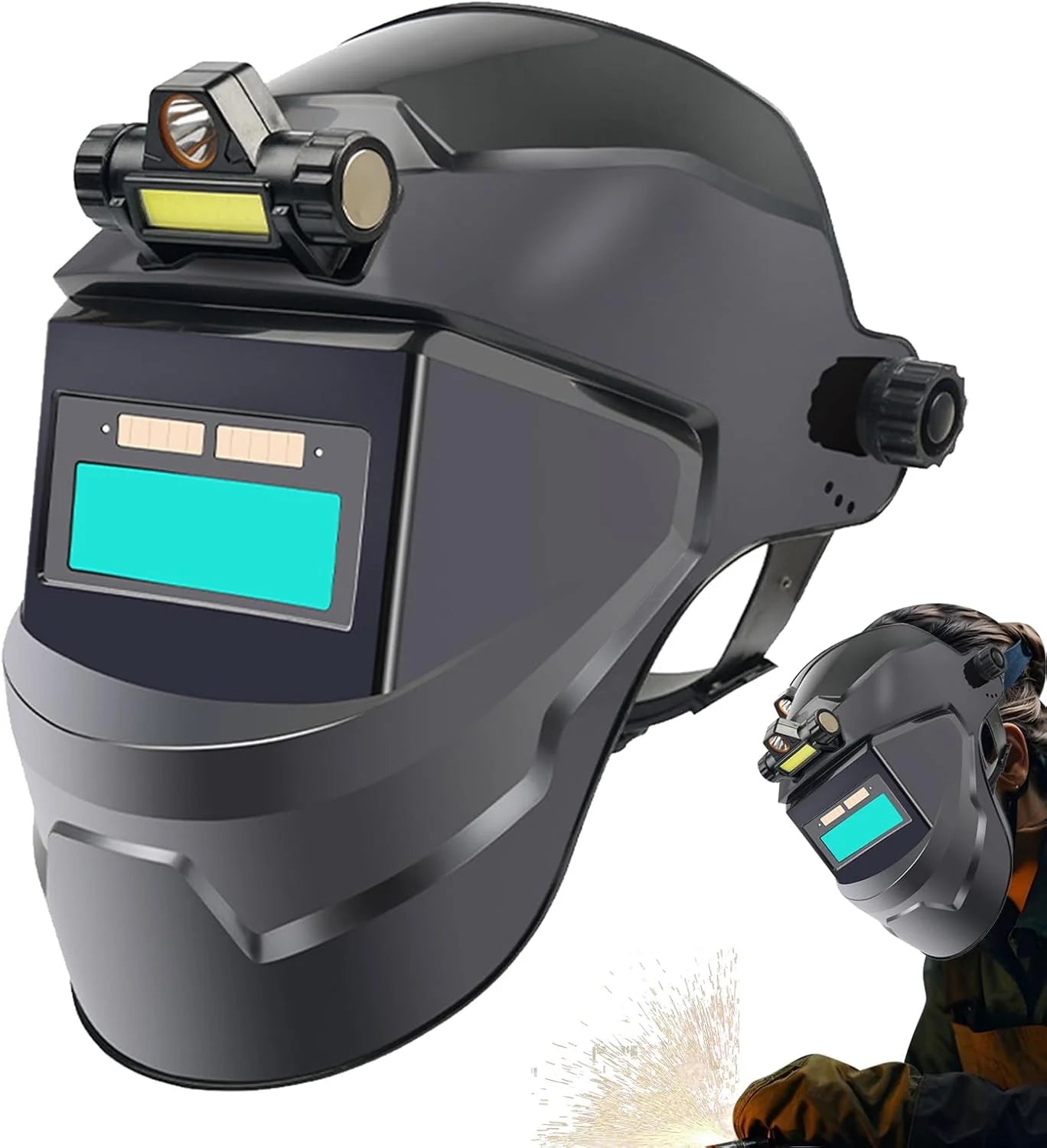 Casque de soudage automatique à énergie solaire