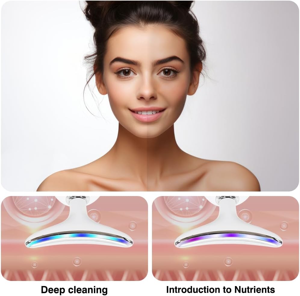 Appareil de beauté EMS pour le cou et le visage, lifting du cou