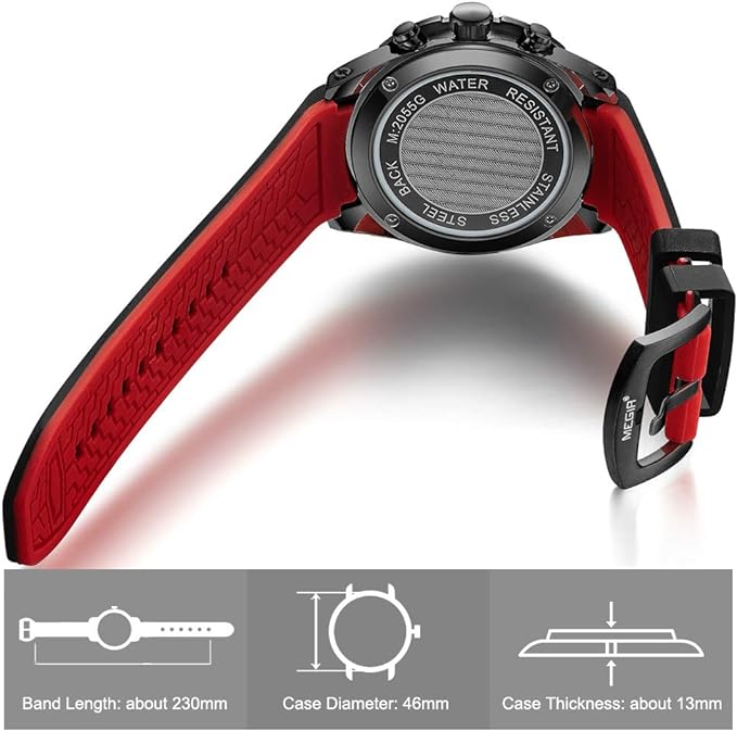 Montre à quartz analogique pour homme