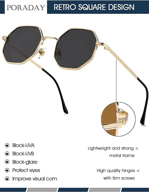 Lunettes de soleil polygone Vintage