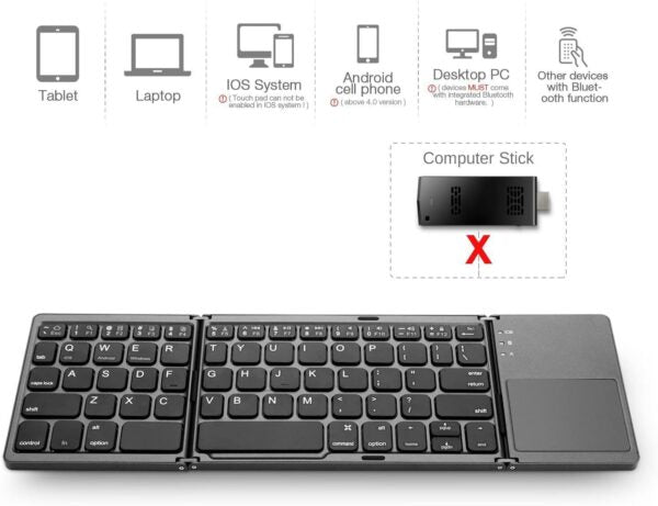 Mini clavier sans fil tactile pour tout les téléphones