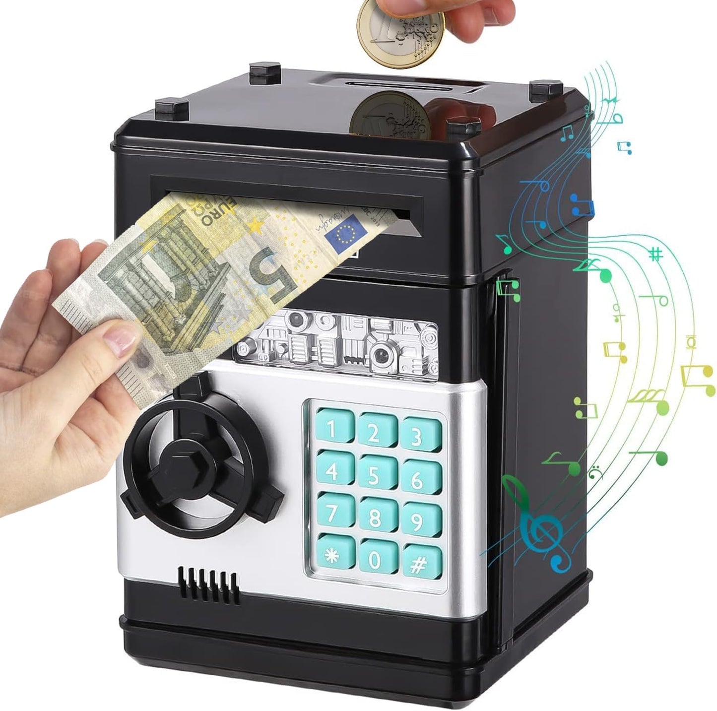 Mini tirelire rétro Atm avec mot de passe rotatif