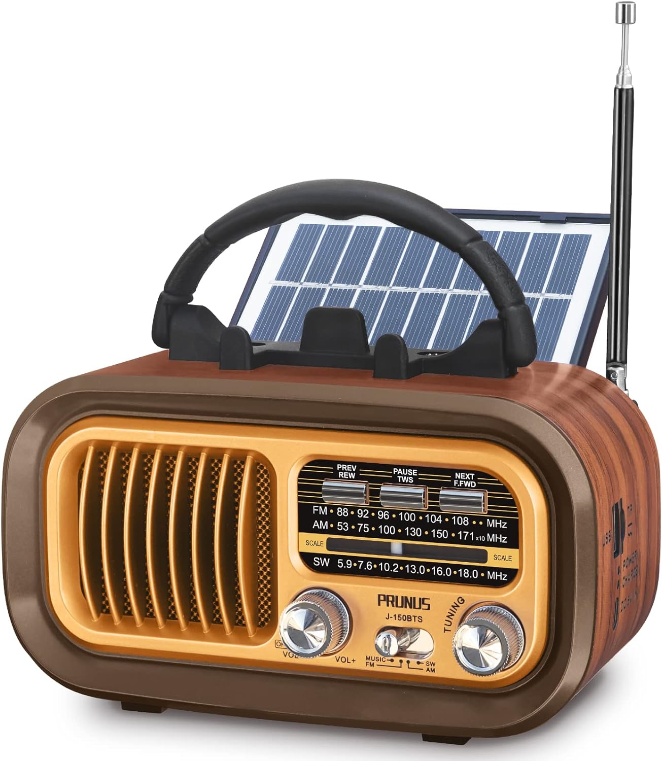 Radio solaire portable multi-fonction trois bandes
