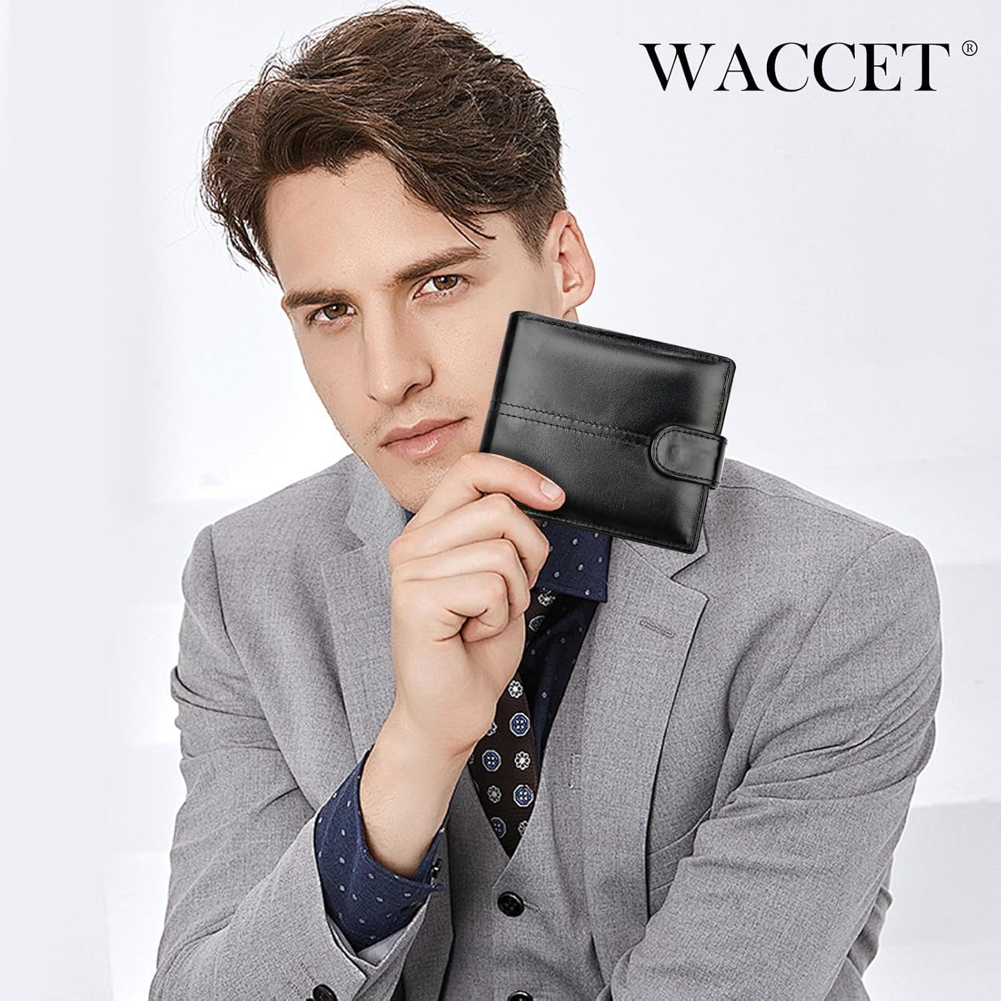Portefeuille en cuir pour homme