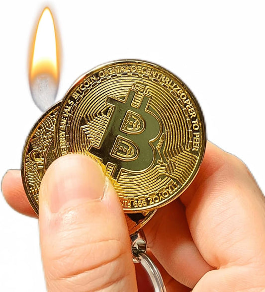 Briquet magique en forme de Bitcoin