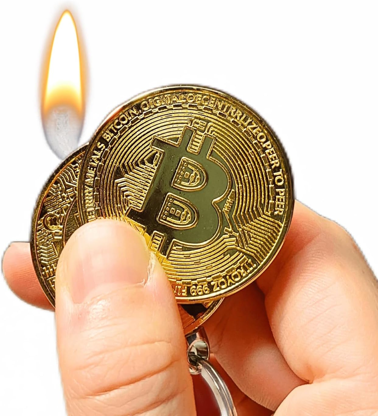 Briquet magique en forme de Bitcoin