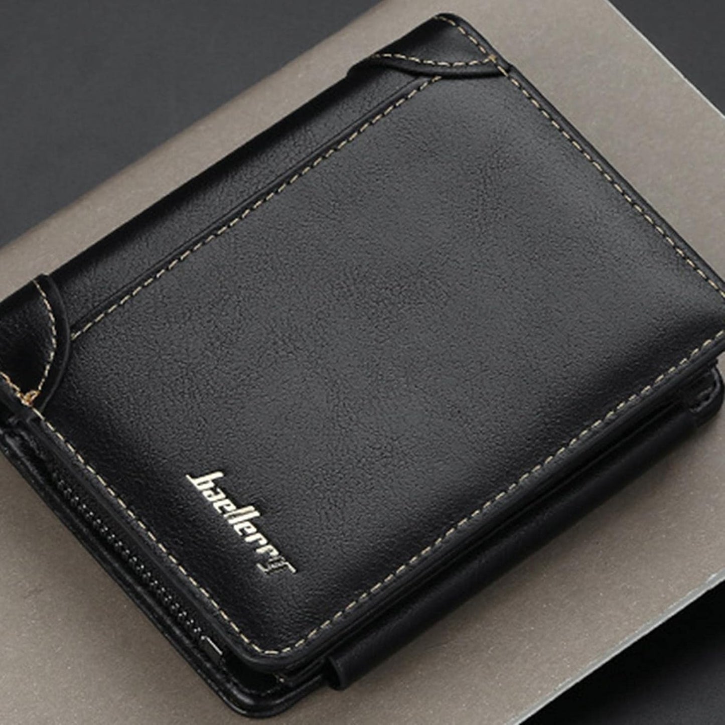 Portefeuille en cuir PU pour homme