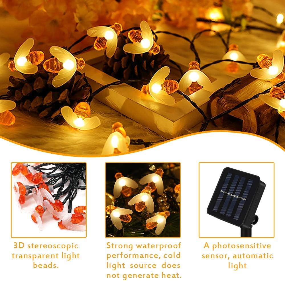 Abeilles lampes solaires décoration de jardin