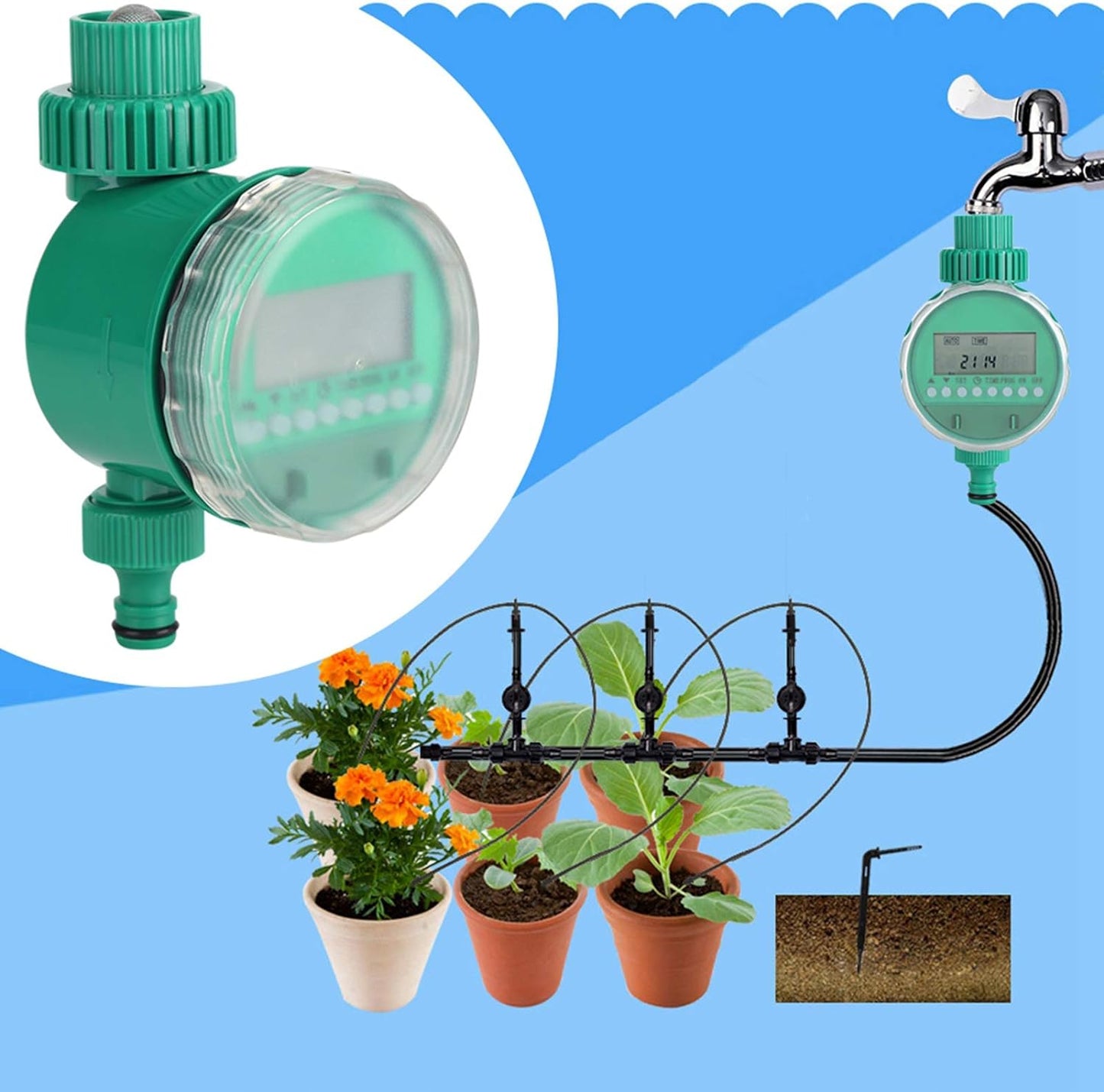 Contrôleur d'irrigation automatique avec affichage LCD