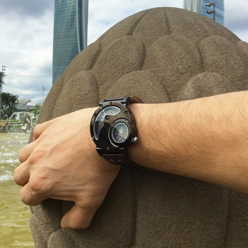 Montre de luxe à double temps pour hommes
