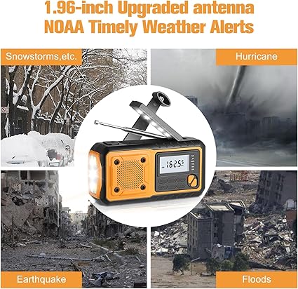 Radio Solaire 4 en 1 Lampe LED & power bank