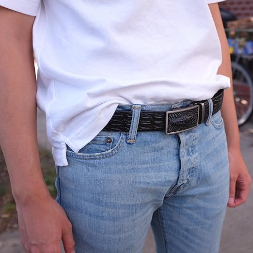 Ceinture en cuir supérieure pour homme
