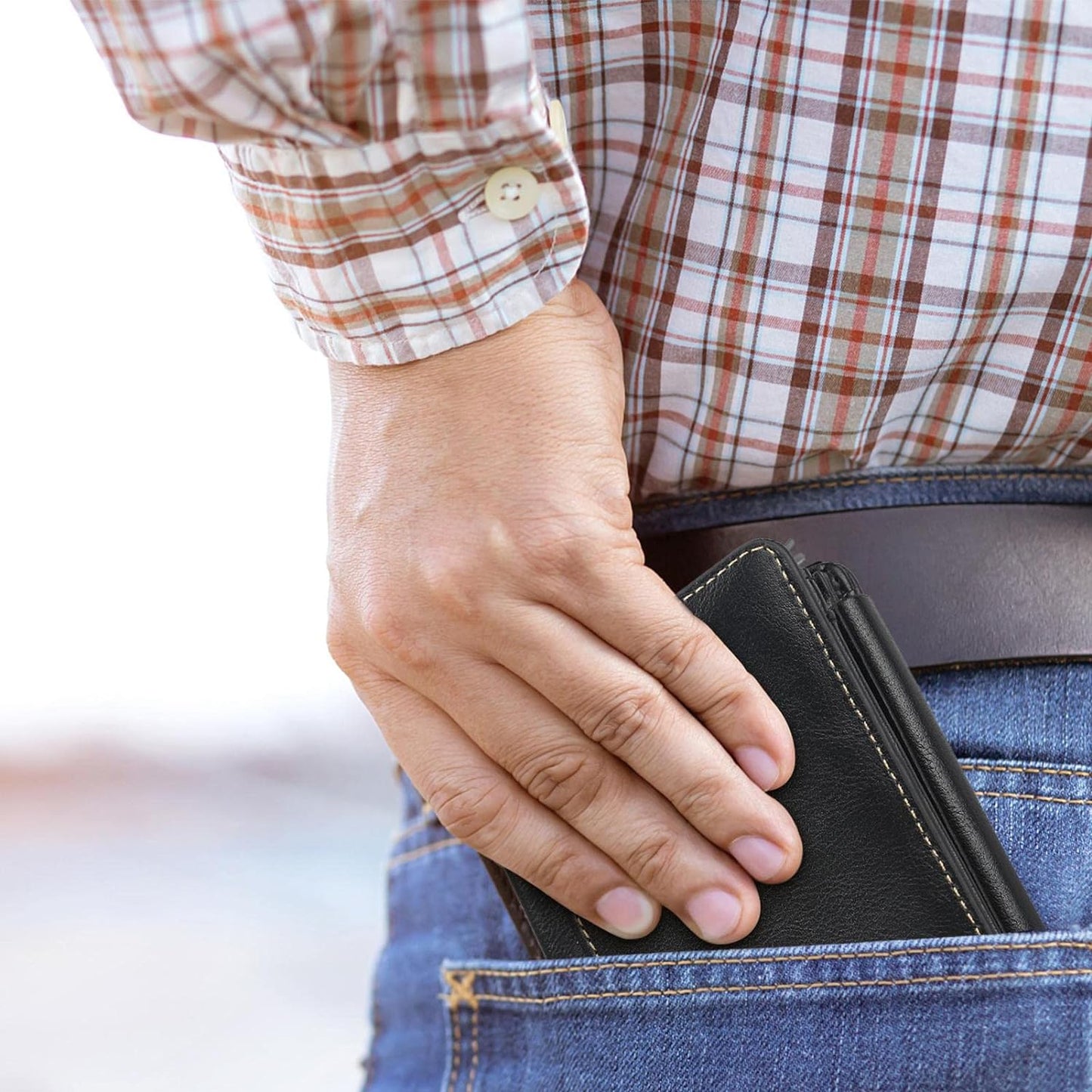 Portefeuilles en cuir PU pour hommes vintage