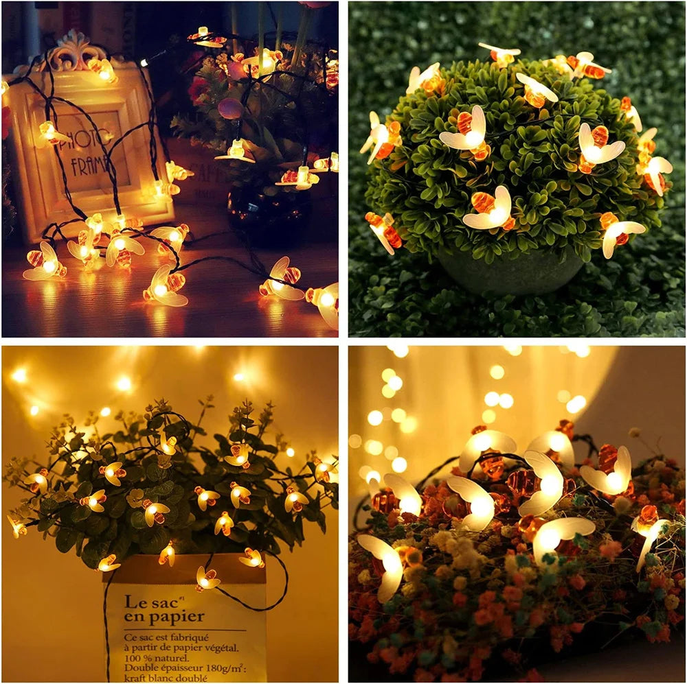 Abeilles lampes solaires décoration de jardin