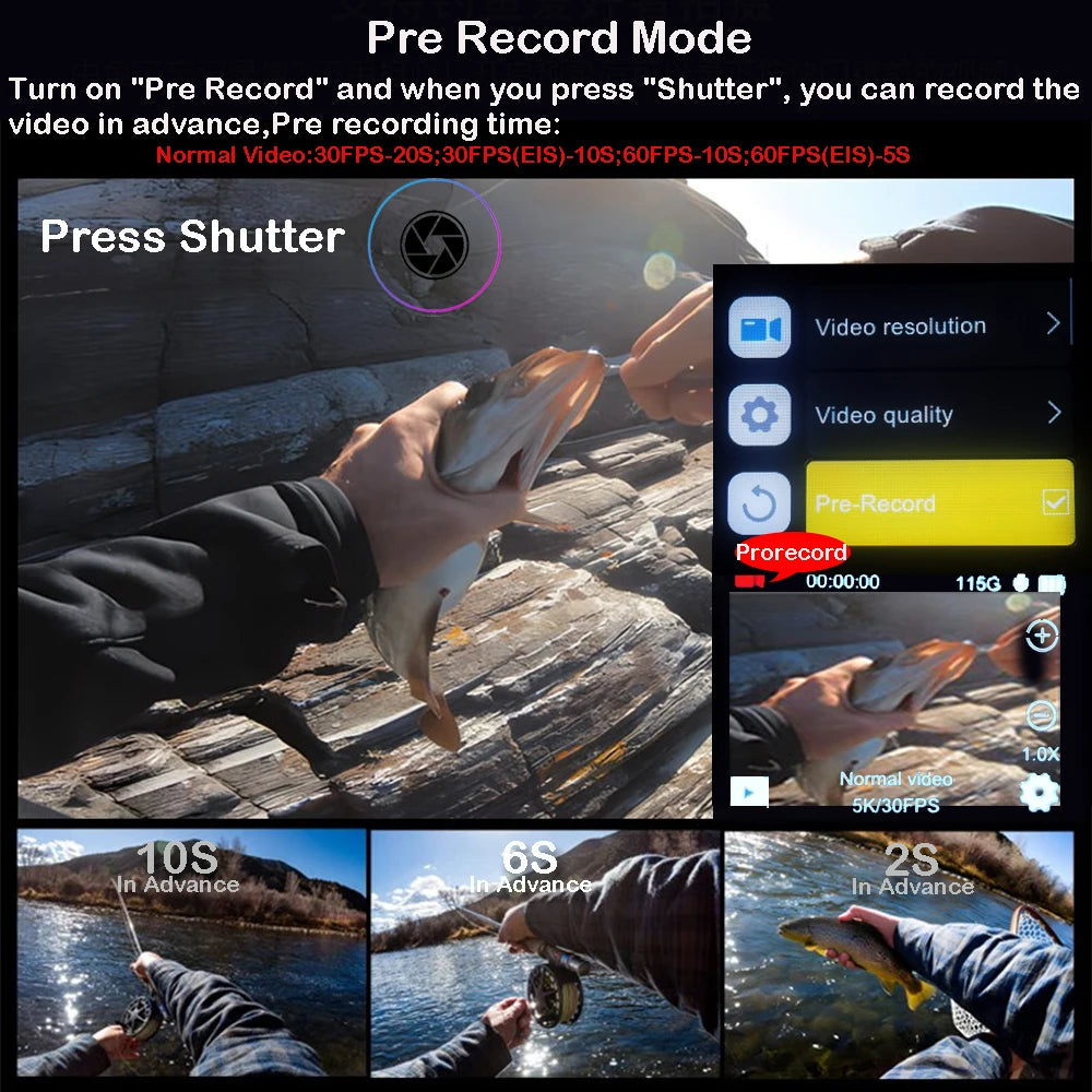 Caméra étanche 5K écran tactile IPS