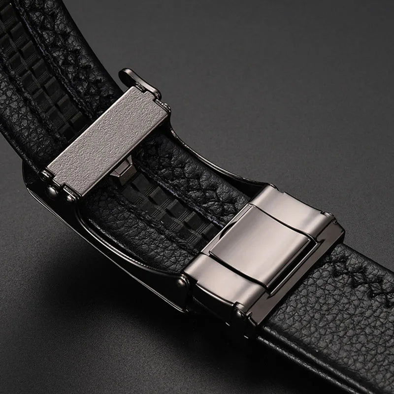 Ceinture de luxe en cuir pour homme
