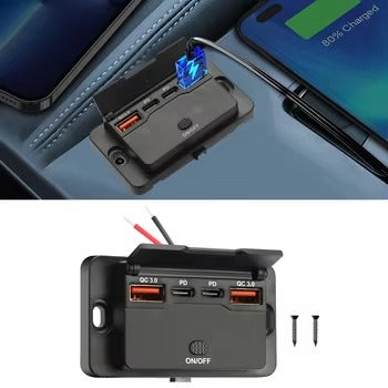 Adaptateur de prise de chargeur de voiture à 4 Ports