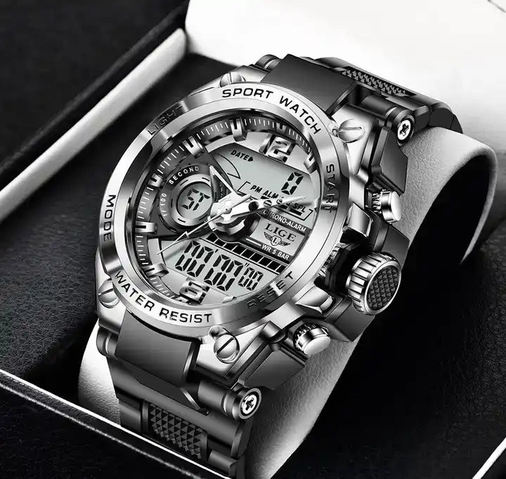 Montre militaire numérique étanche pour homme