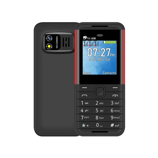 Mini téléphone portable 3 carte SIM enregistreur d'appels automatique