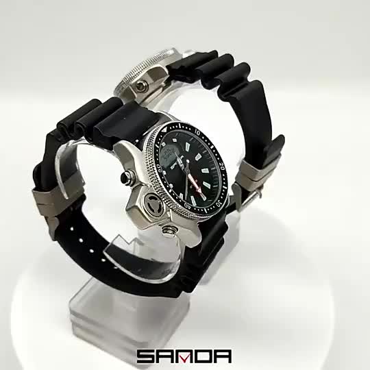 Montre de sport numérique à quartz pour hommes