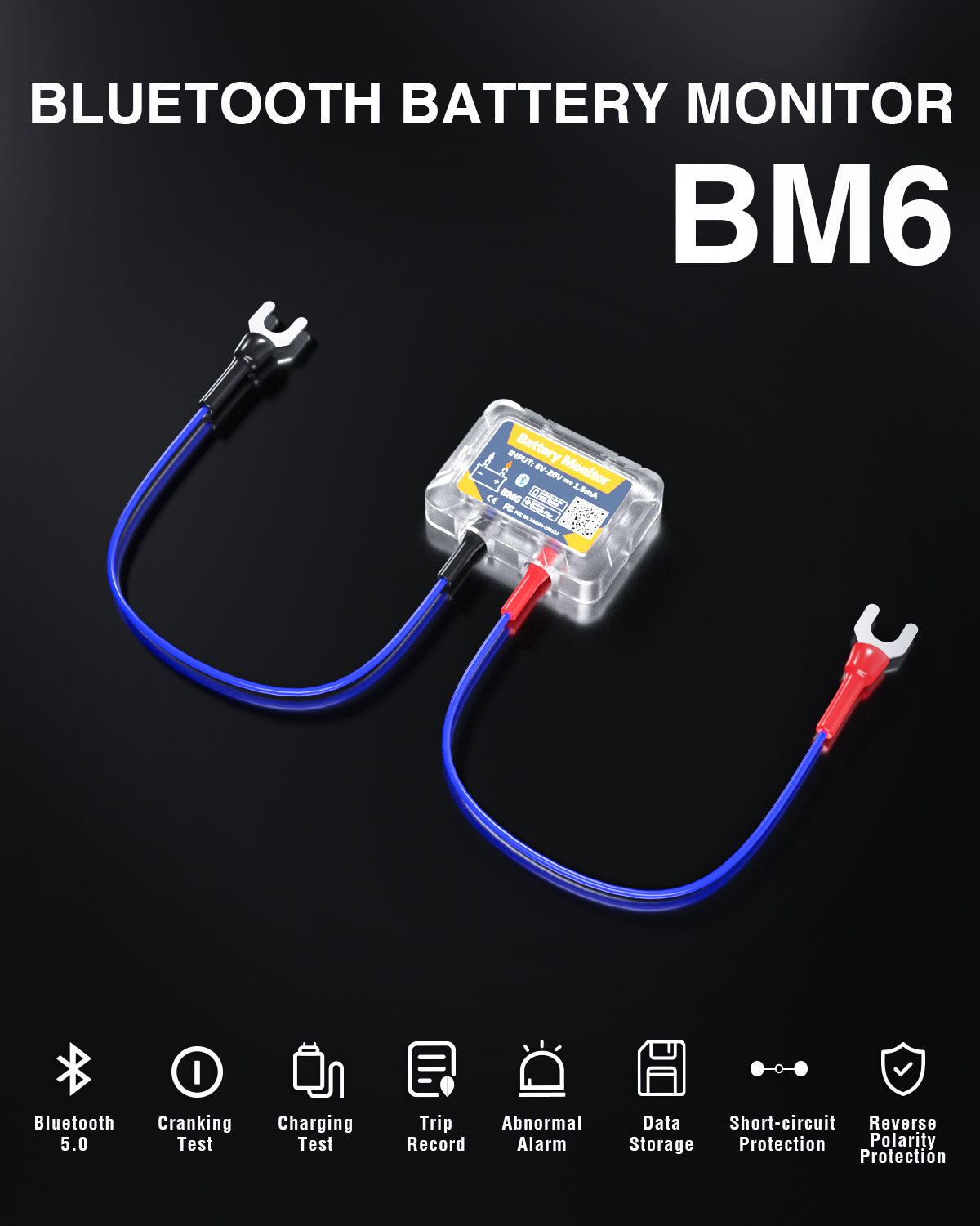 Moniteur de batterie de voiture Bluetooth sans fil