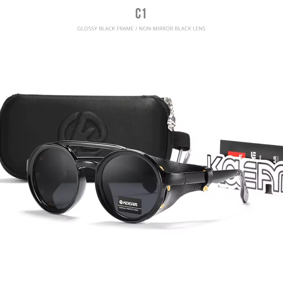 Lunettes de soleil rondes vintage pour hommes