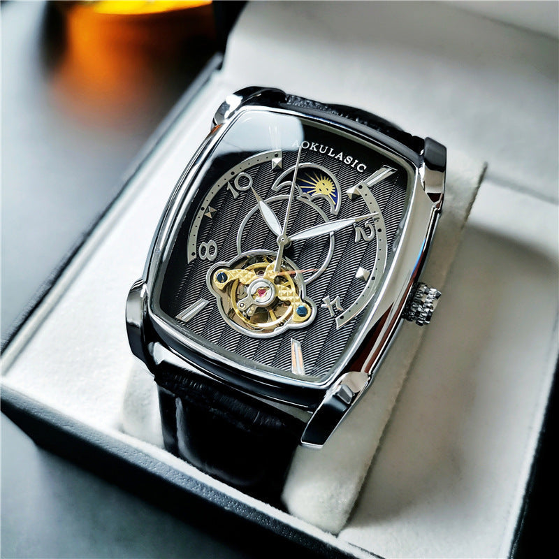 Montre carrée de luxe à la mode grand cadran