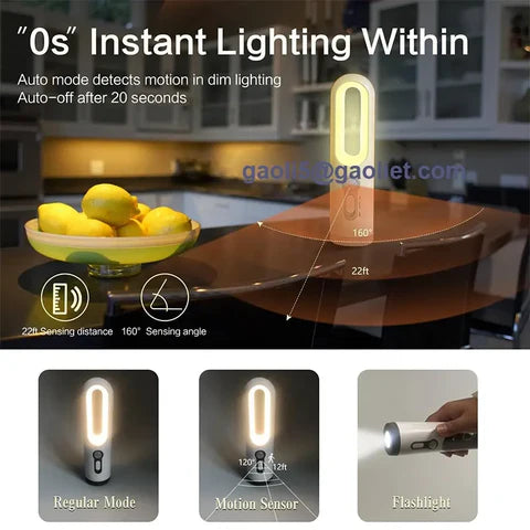 Veilleuse LED USB 2 en 1 à capteur de mouvement