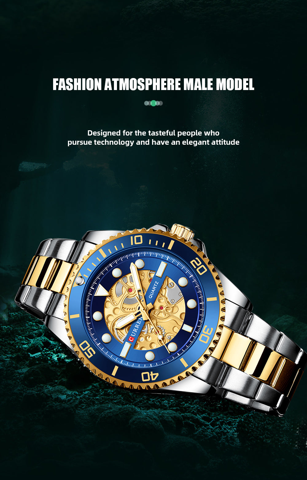 Montre Design mécanique pour hommes