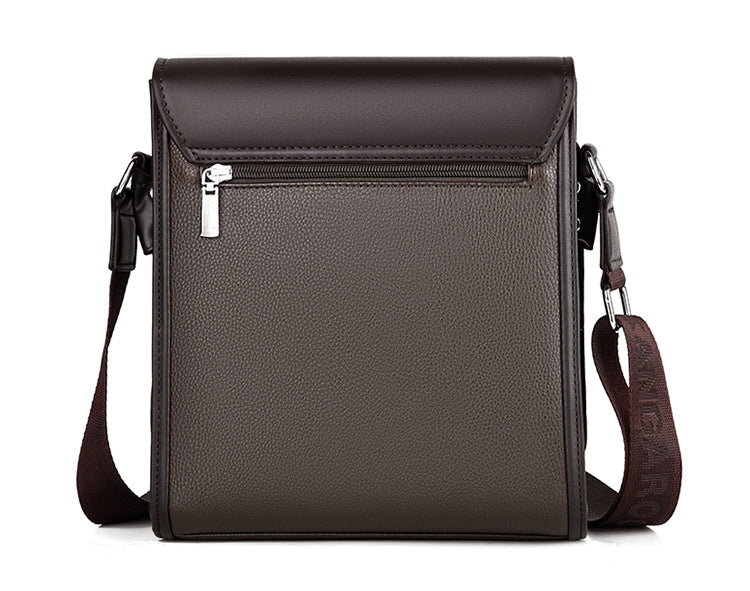 sac à bandoulière d'affaires en cuir PU pour homme