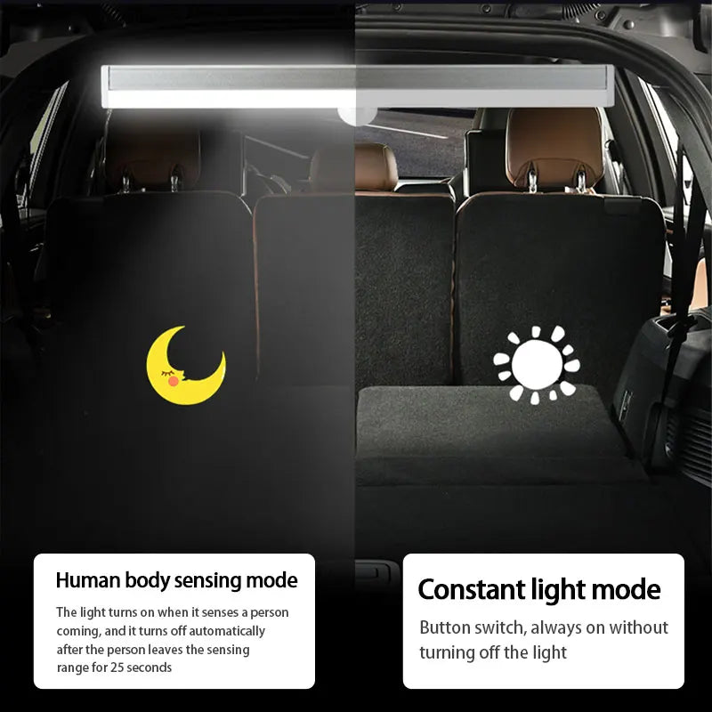 Lampe magnétique à capteur pour coffre de voiture et capot 15cm