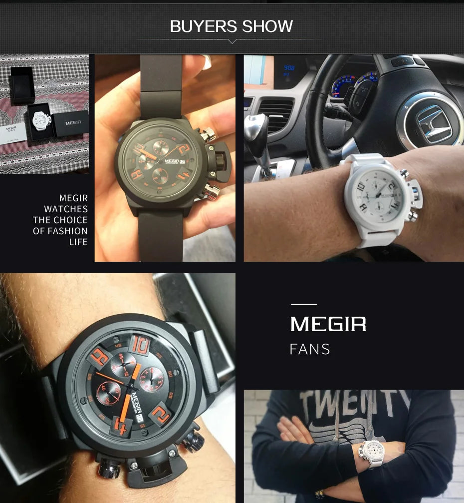 Montre grand cadran pour homme