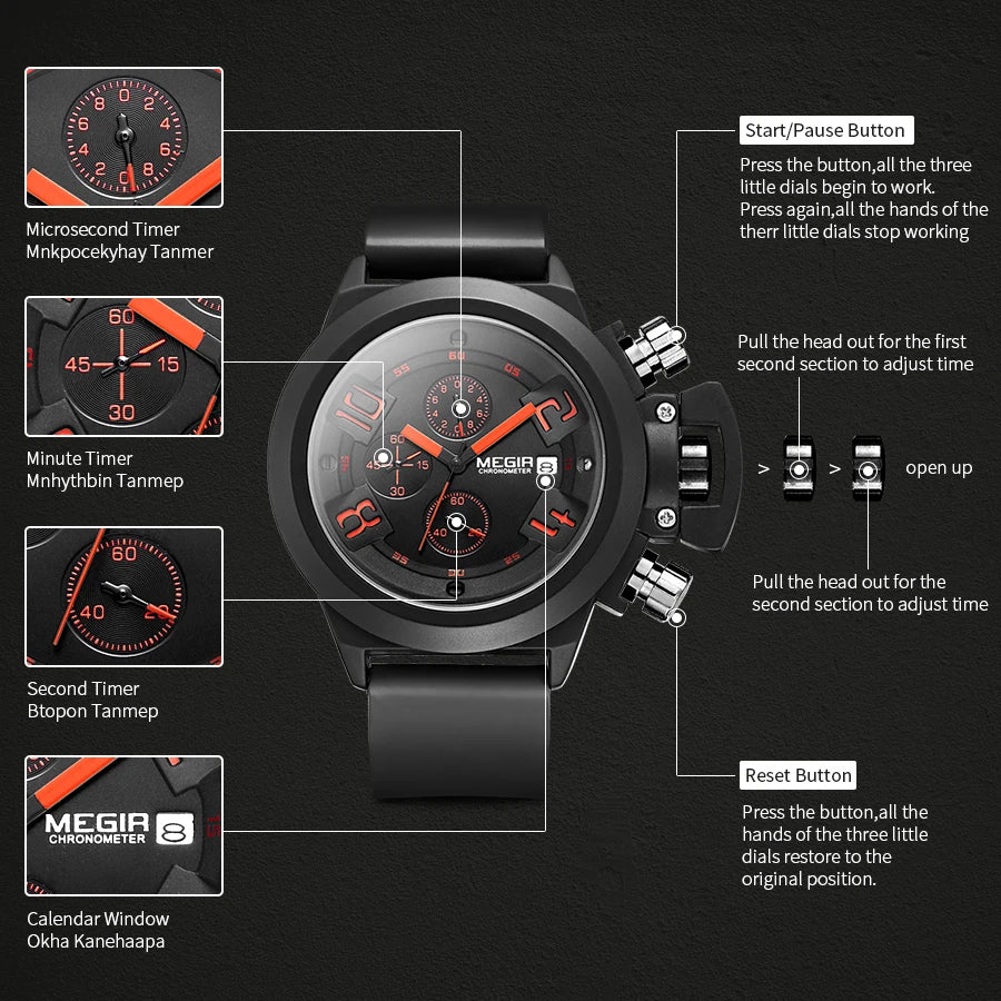 Montre grand cadran pour homme