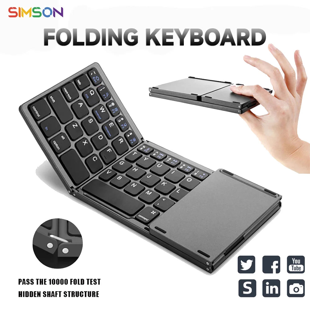 Mini clavier pliable sans fil portable