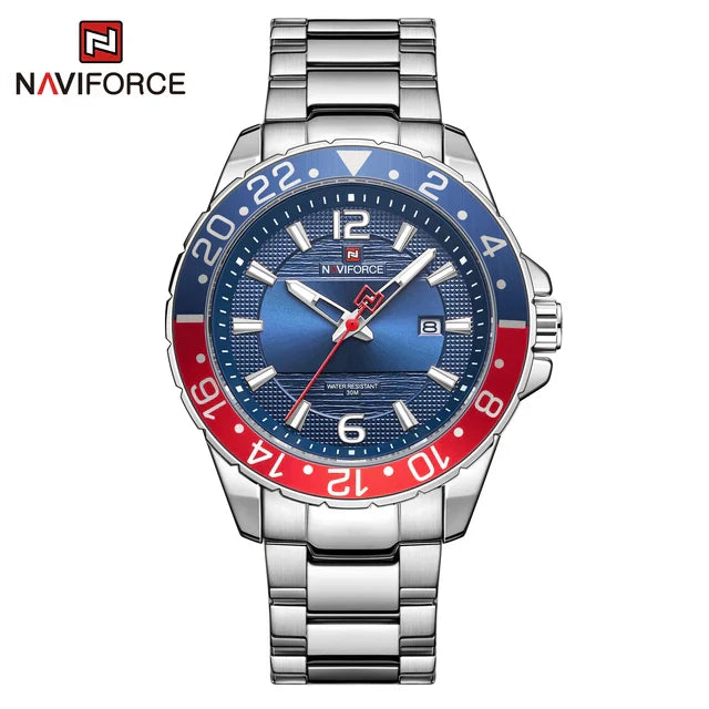 Montre de luxe en acier inoxydable pour hommes