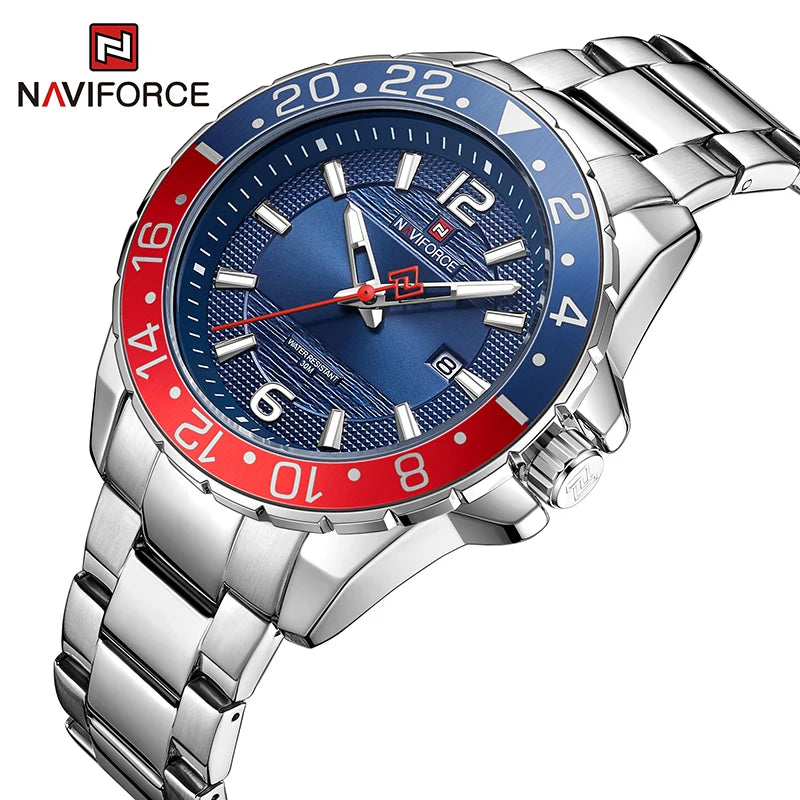 Montre de luxe en acier inoxydable pour hommes