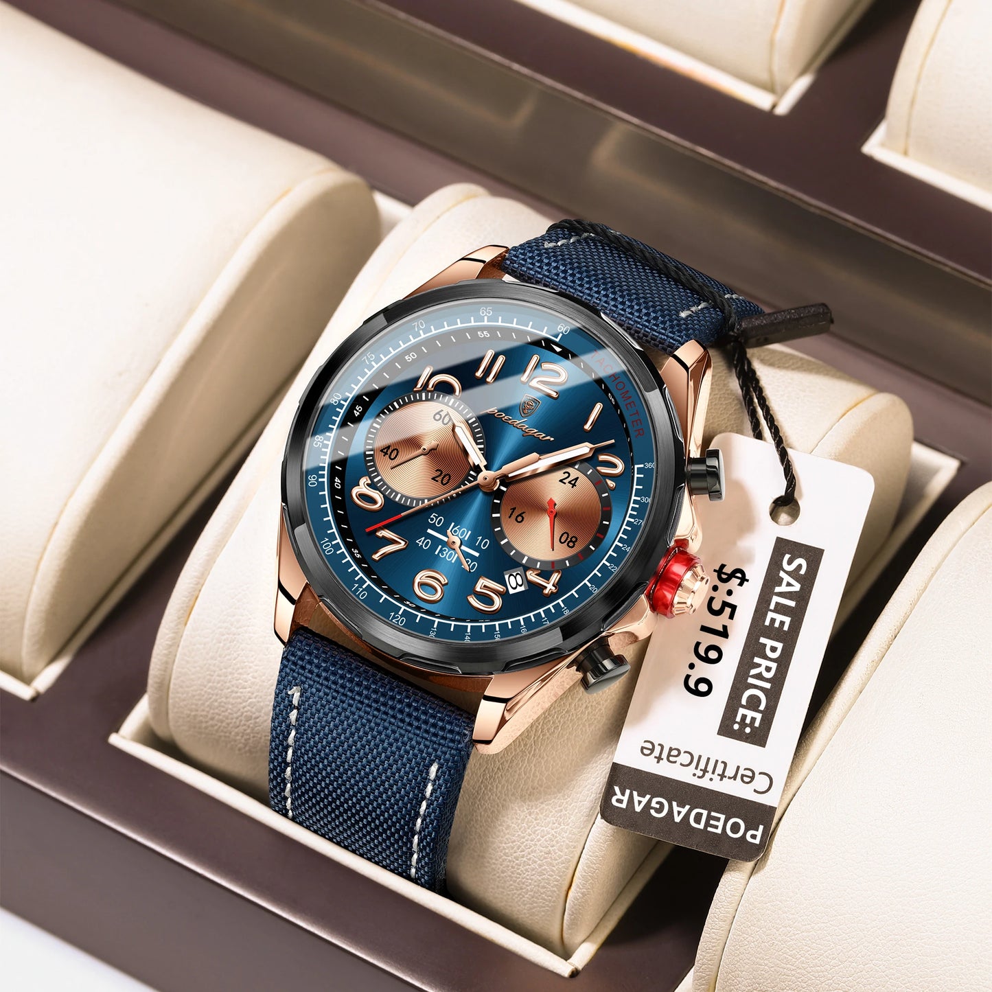 Montre de luxe chronographe pour homme