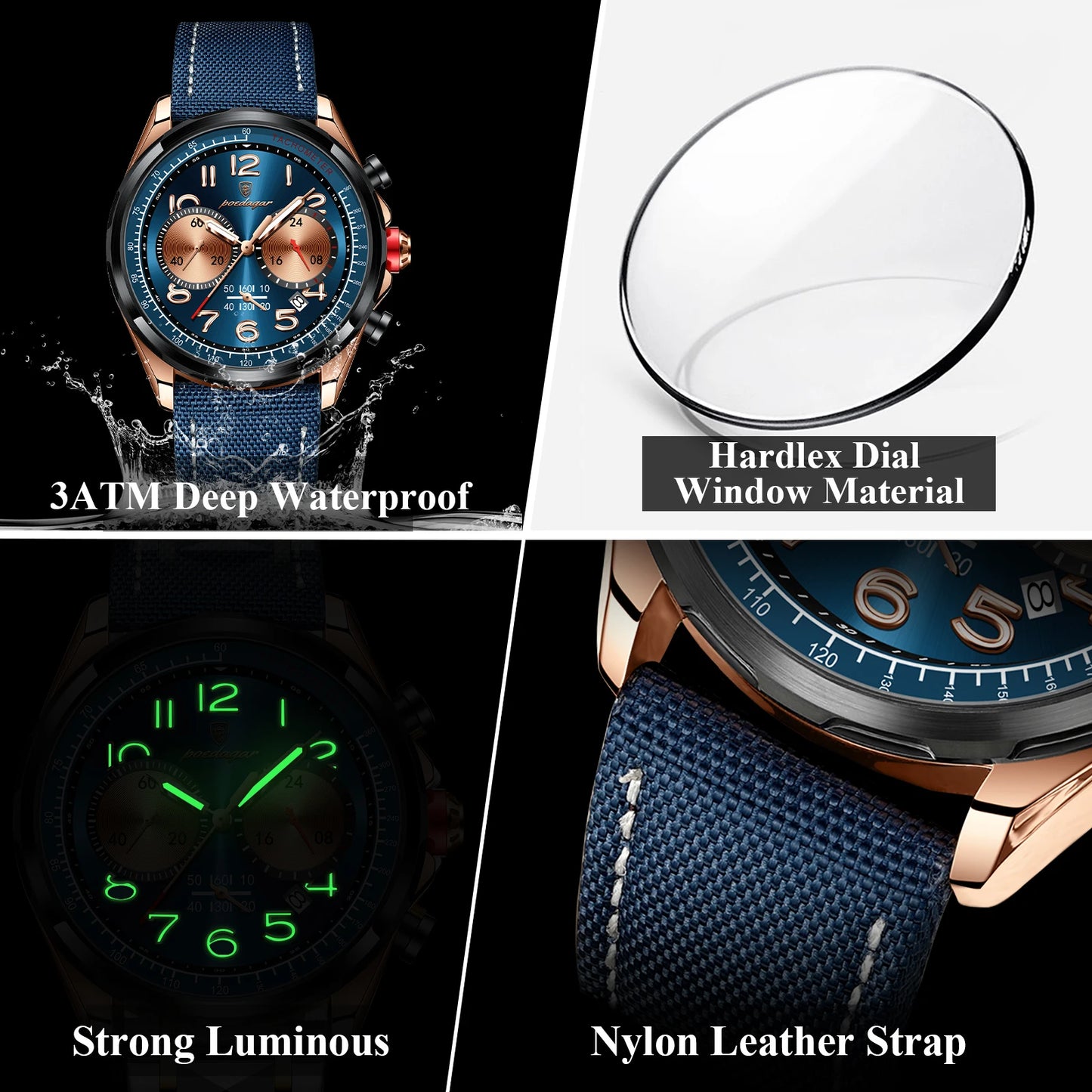 Montre de luxe chronographe pour homme